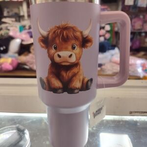 Cute Highland Cow Purple Thermos